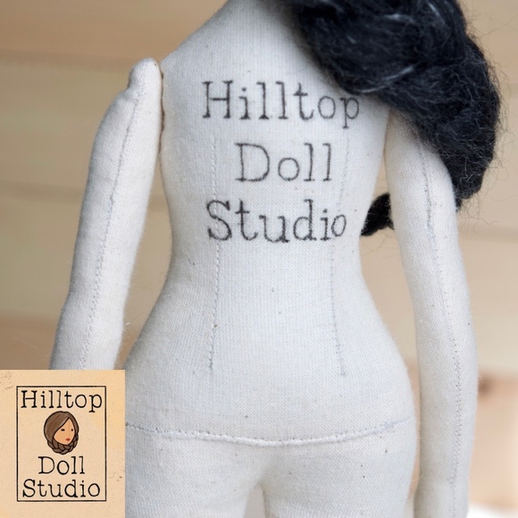 Fabric Doll "Willow" Handcrafted Textile Cloth Heirloom Primitive Doll - Picture 13 of 15